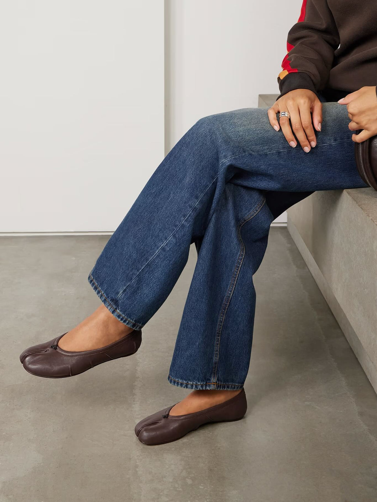 Split-Toe Vegan Leather Mules