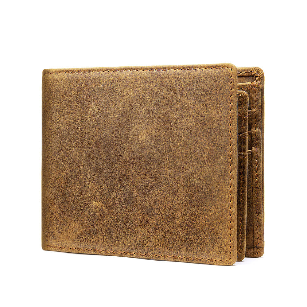 StitchCraft Men’s Bifold Genuine Leather RFID Wallet – Slim, Secure & Stylish