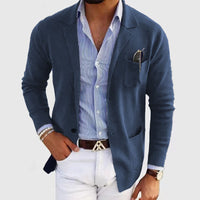 Stylish Men's Blazer with Flap Pockets - Elegant & Comfortable