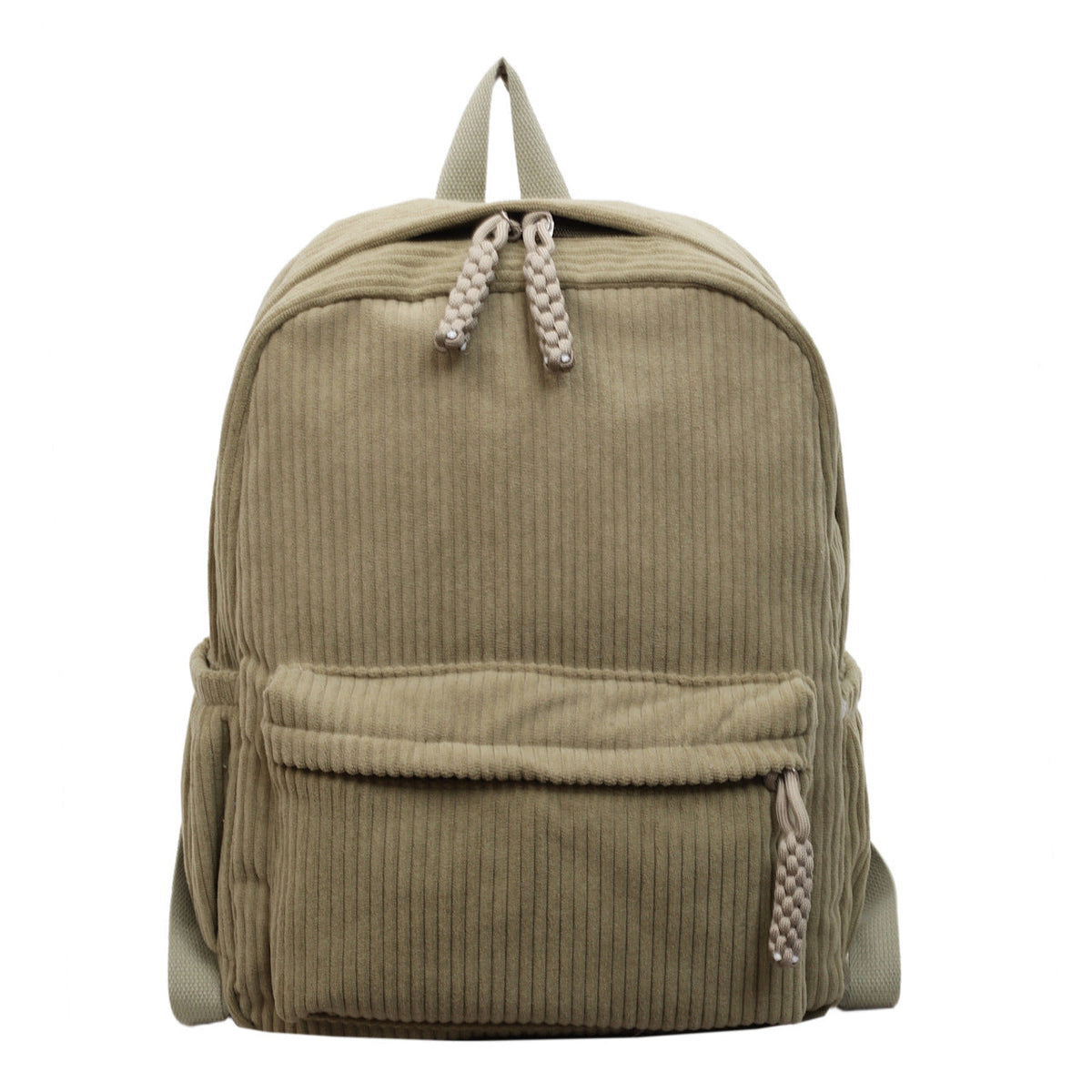 Textured Corduroy School Backpack