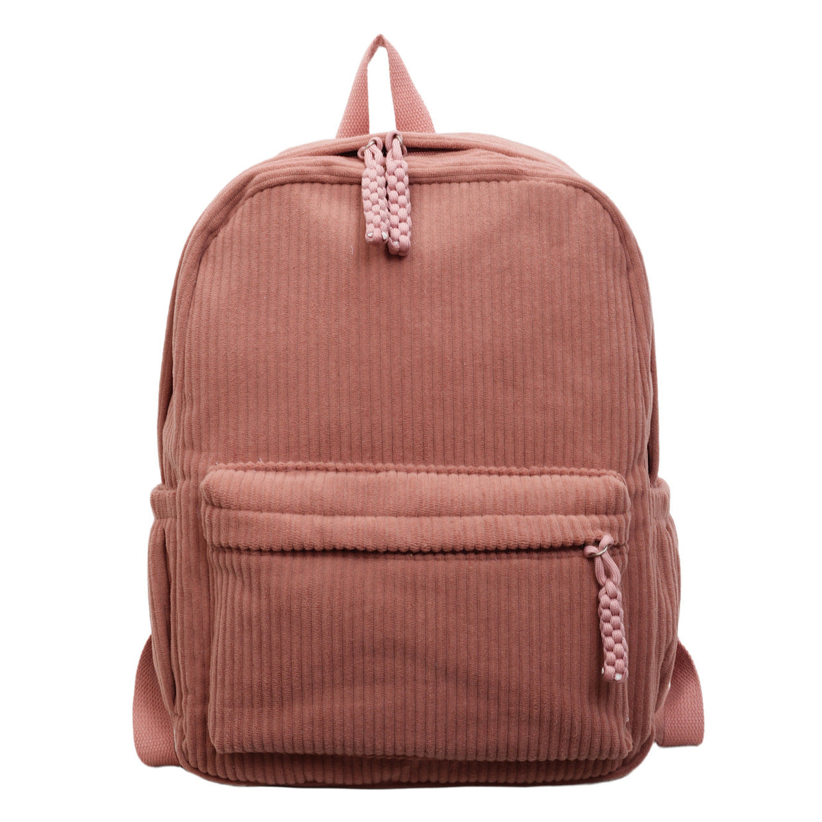 Textured Corduroy School Backpack