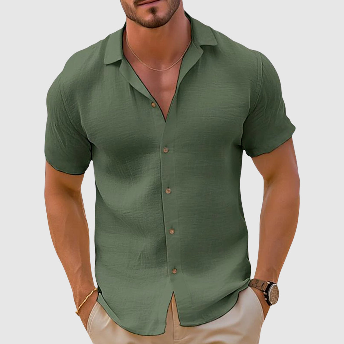 Image of Timothy | Men's Button-Down Casual Shirt