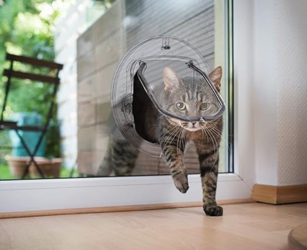Transparent Pet Flap for Access Control