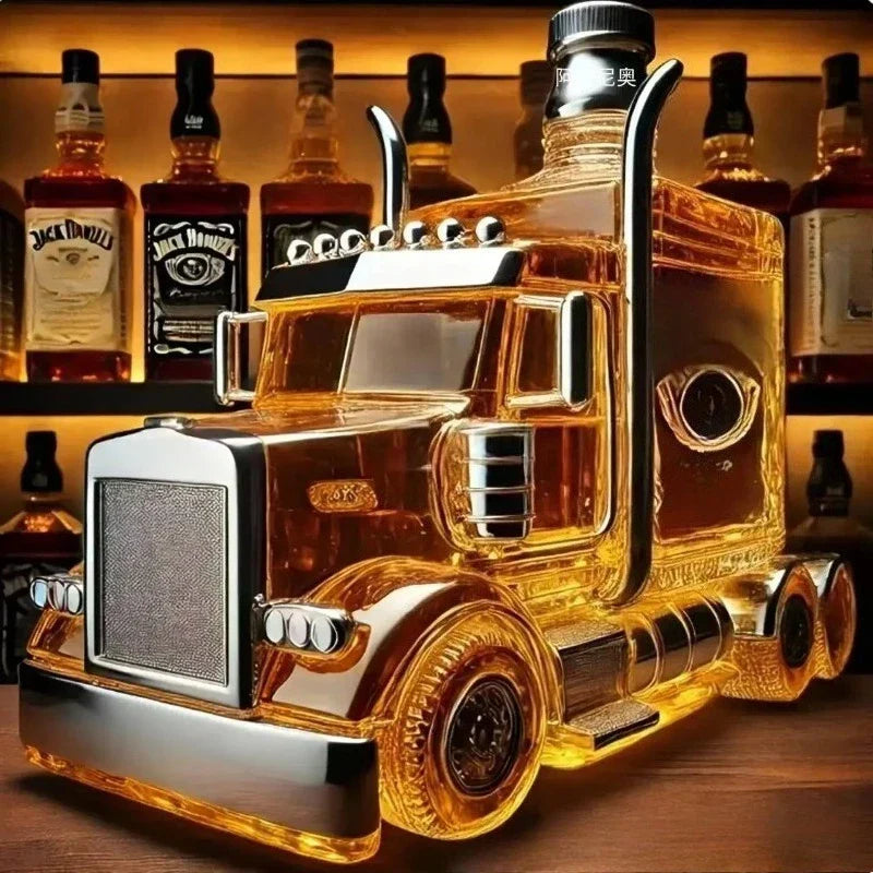 Unique Semi Truck Whiskey Bottle
