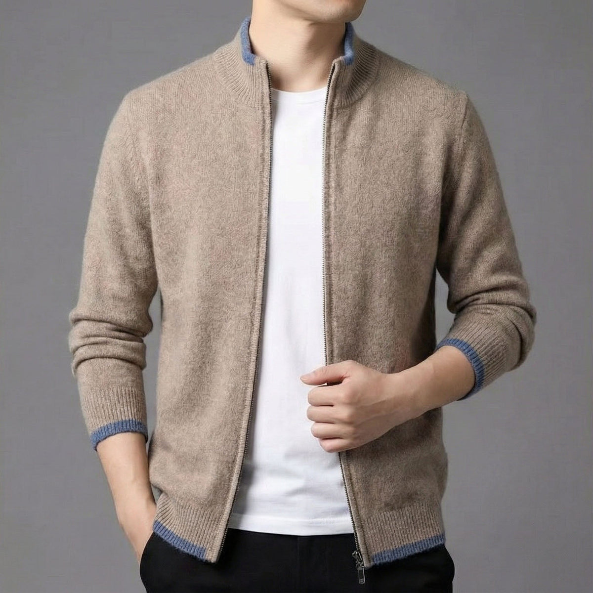 Image of Victor | Men's Zip-Up Sweater