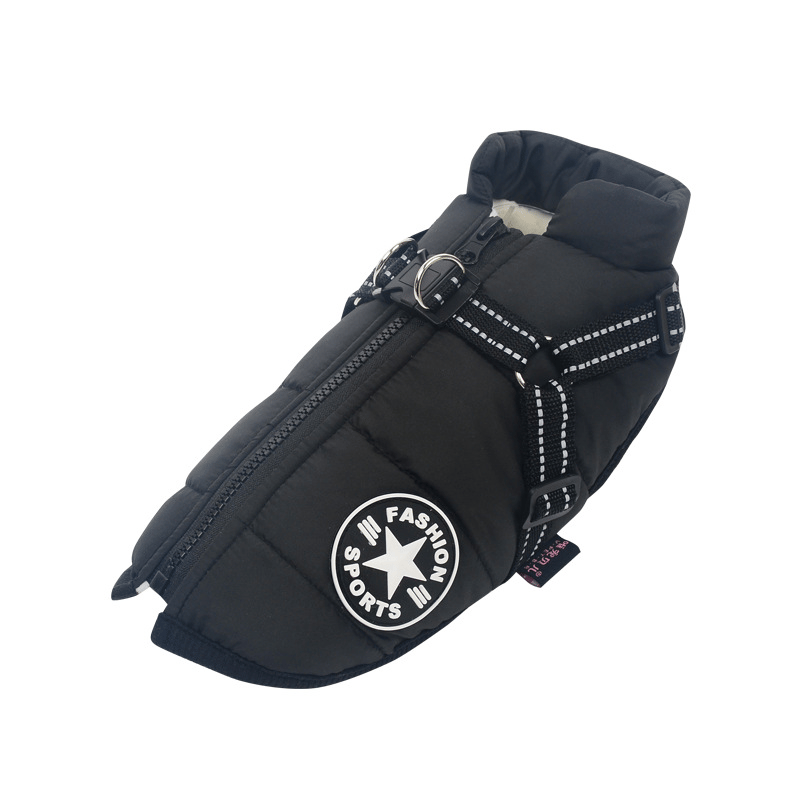 Waterproof Winter Dog Coat with Harness