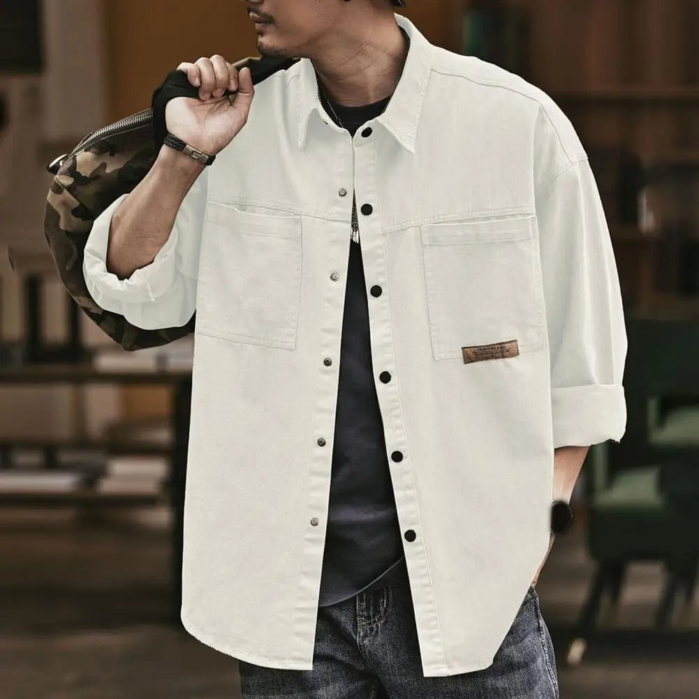 Image of Wayne | Men's Long Sleeve Button-Down Shirt