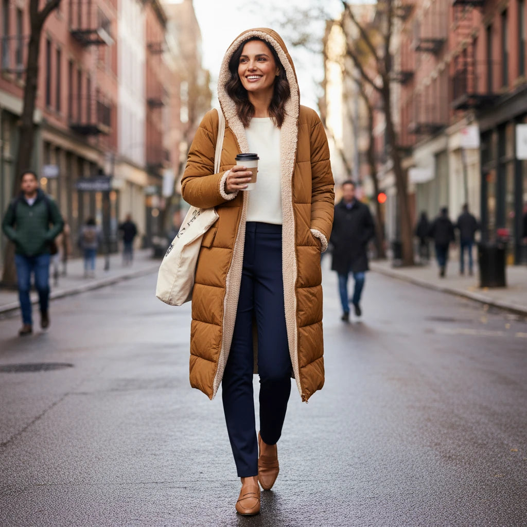 Hooded Puffer Jacket for Women