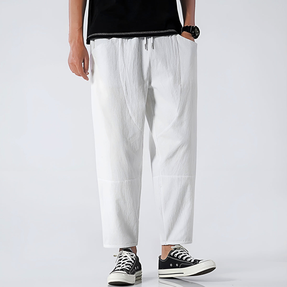 Image of William | Men's Cropped Drawstring Pants