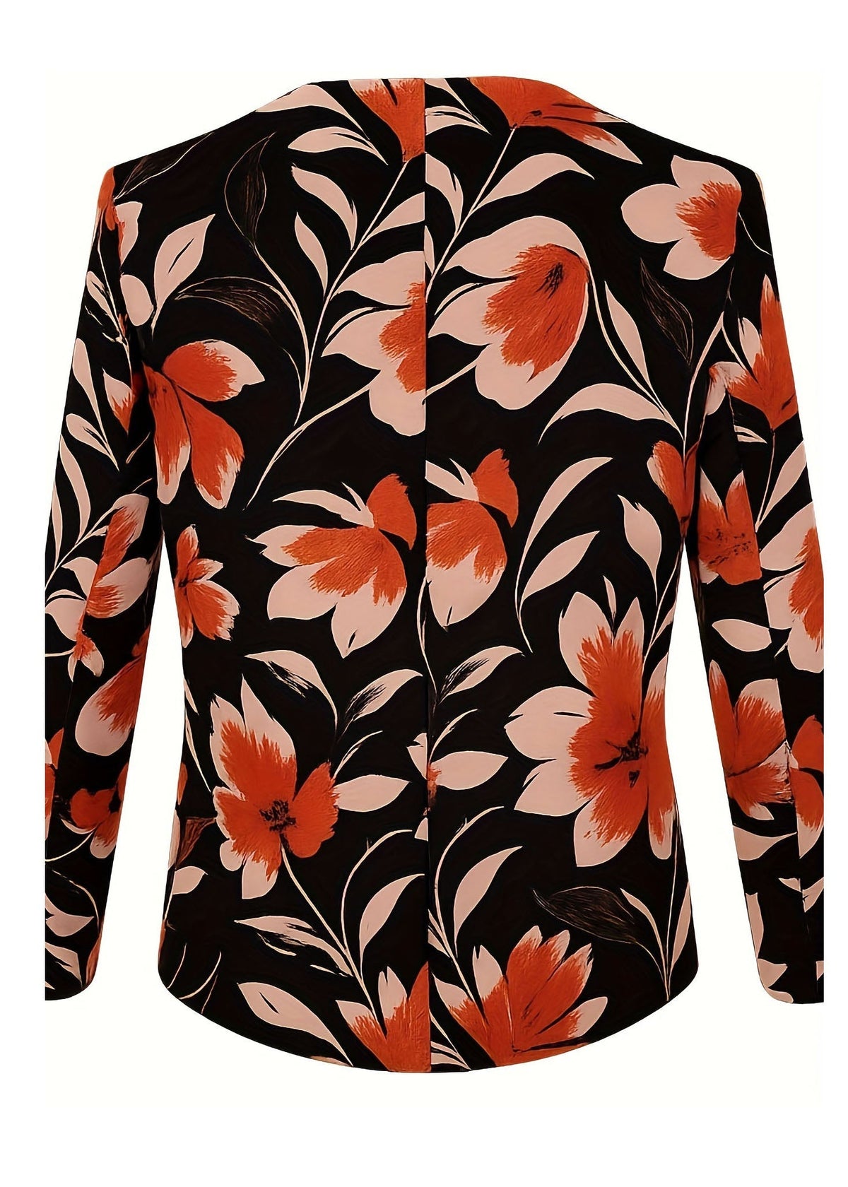 Women's Elegant Floral Blazer with Colorful Pattern
