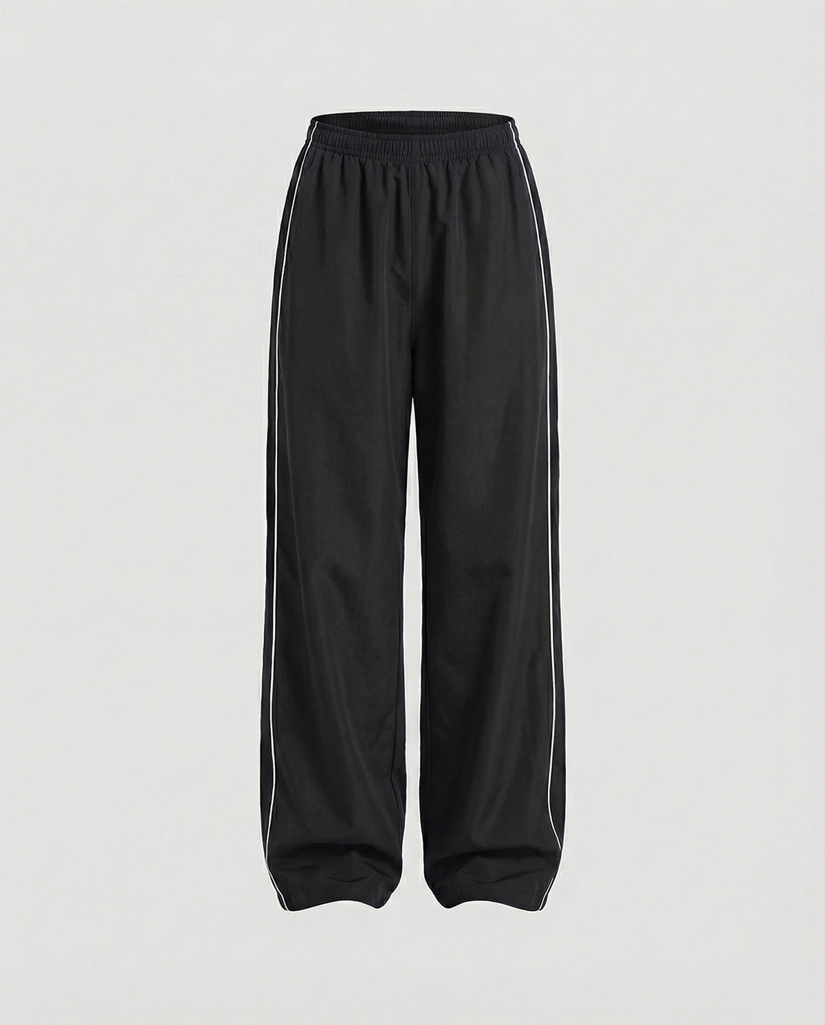 Women's Extra Wide-Leg Retro Casual Pants with Piping