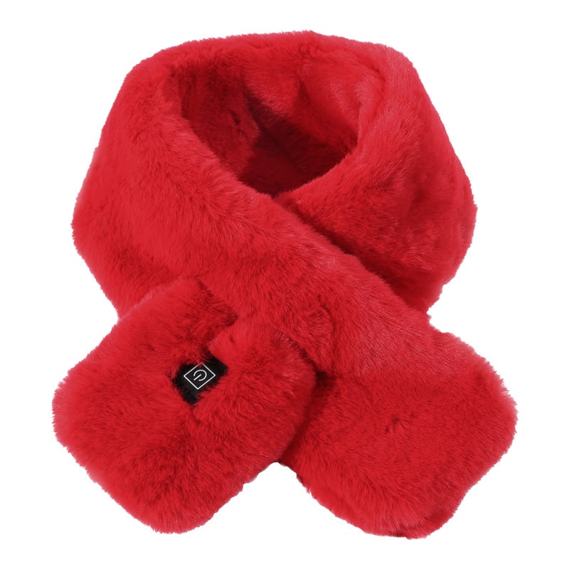 Women's Faux Fur Heated Scarf USB Electric Neck Wrap with 3 Temperature Levels