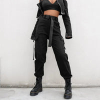 Women's High-Waisted Cargo Pants - Everyday Streetwear Comfort