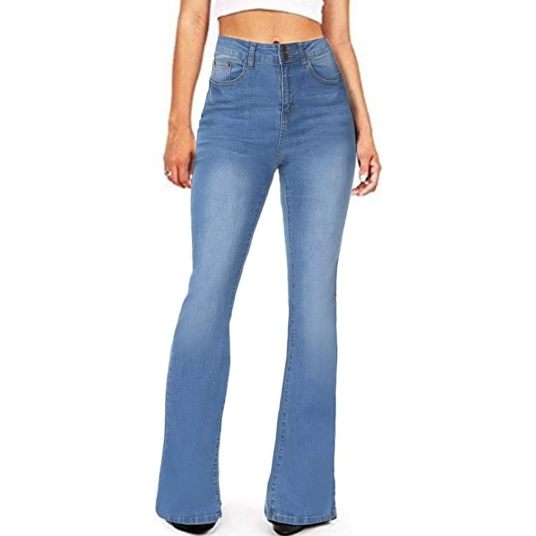 Women's High-Waisted Flared Jeans