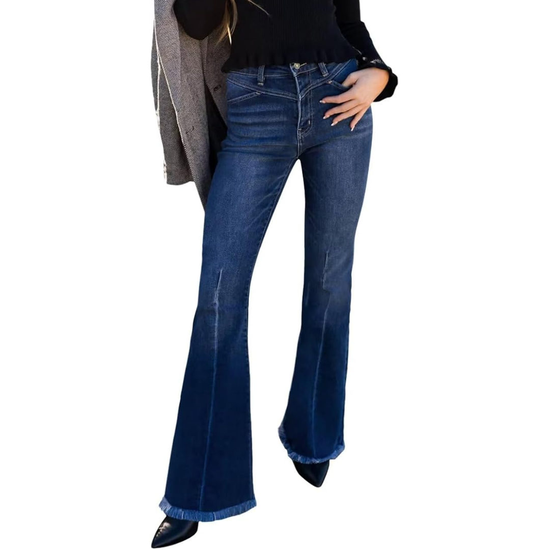 Women's High-Waisted Flared Jeans