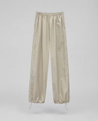 Women's Nylon Track Pants with Adjustable Hem Drawstrings