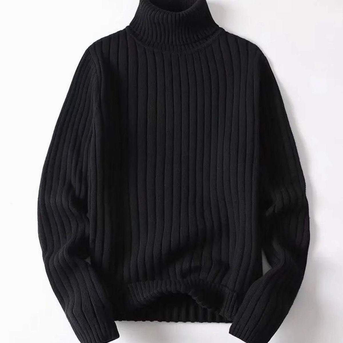Women's Ribbed Roll Neck Knit Sweater