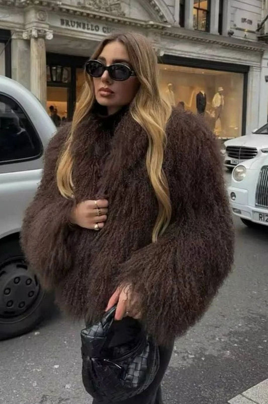 Women's Shaggy Faux Fur Short Jacket
