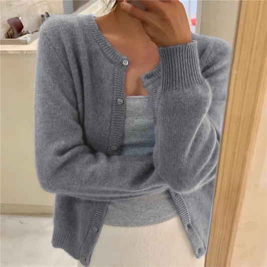 Women's Solid Color Knit Cardigan