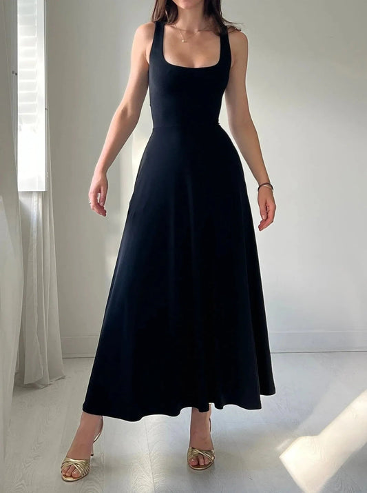 Image of Yvonne | Women's Sleeveless A-Line Midi Dress