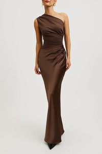 Sarah | Women's One Shoulder Fitted Maxi Dress