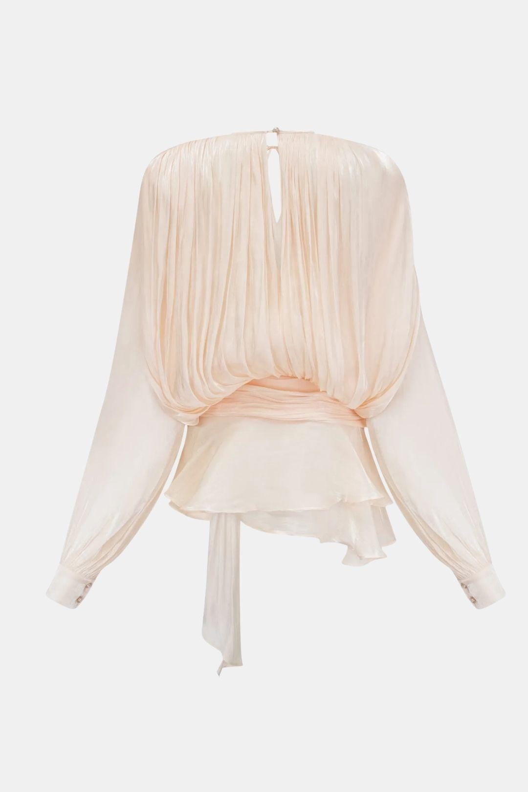Image of Zoe | Women's Tie Neck Long Sleeve Mini Dress