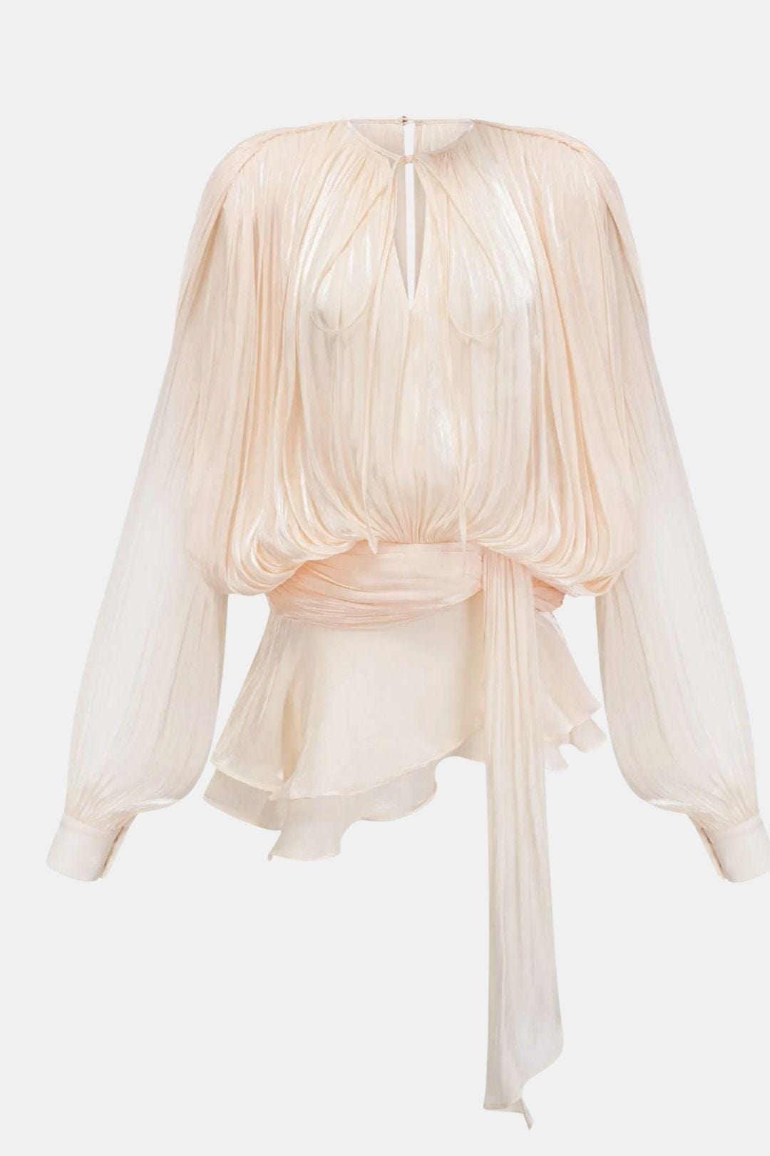 Image of Zoe | Women's Tie Neck Long Sleeve Mini Dress